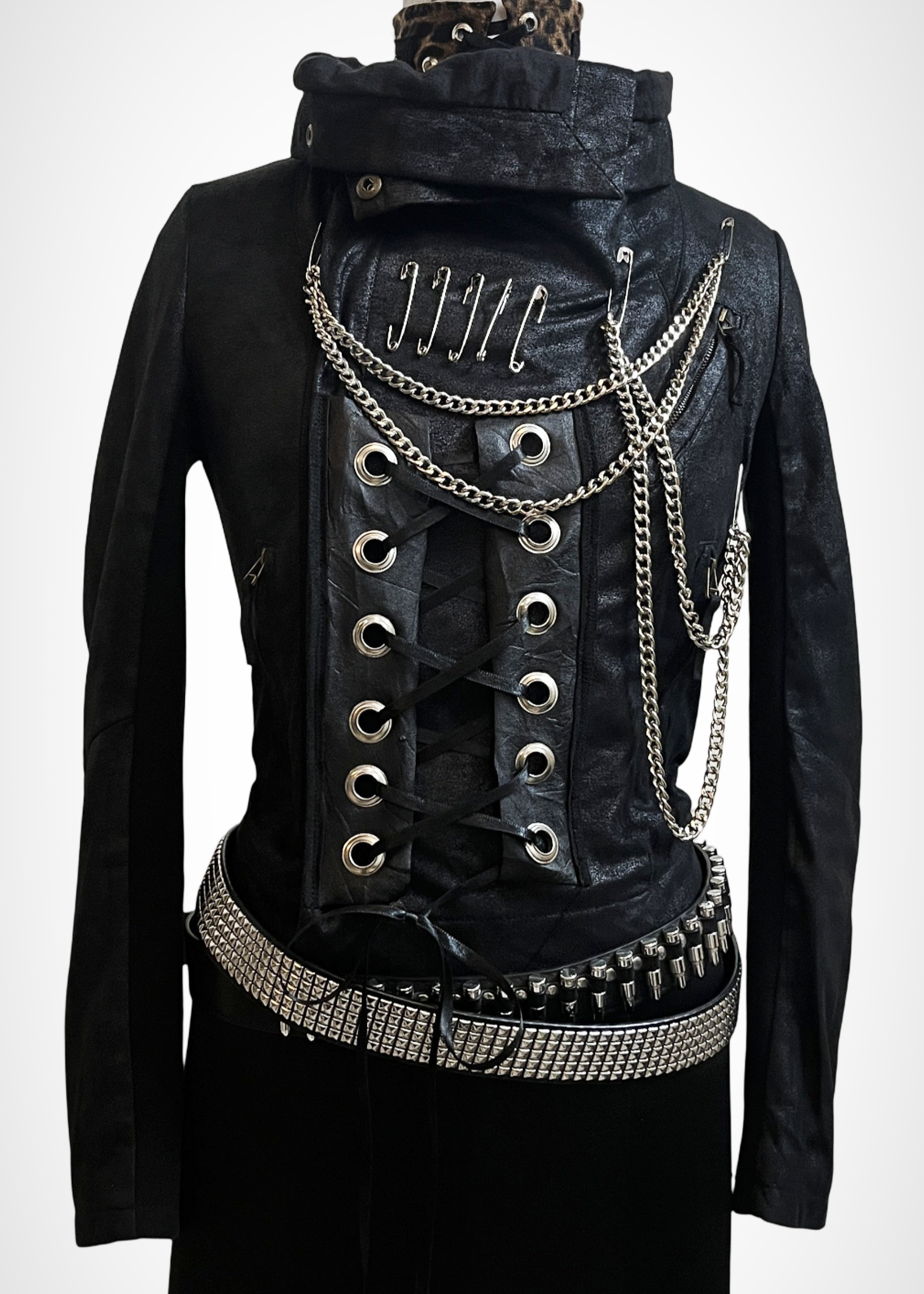 Lace up Biker Jacket