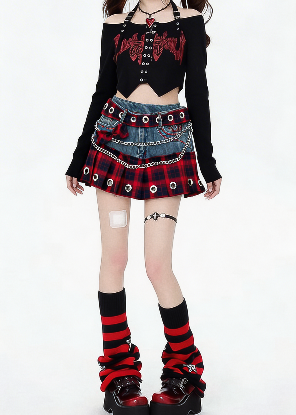 Blood Bath Pleated Skirt